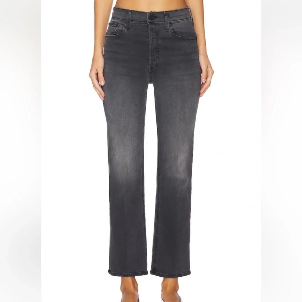 NWT Mother The Tripper Ankle Jeans Women 25 Faded Black High Rise